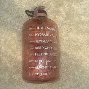 Pink Motivational Water Bottle